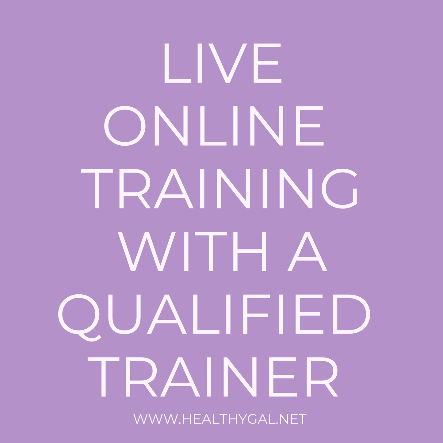 ONE ON ONE Virtual Personal Training - HEALTHY GAL